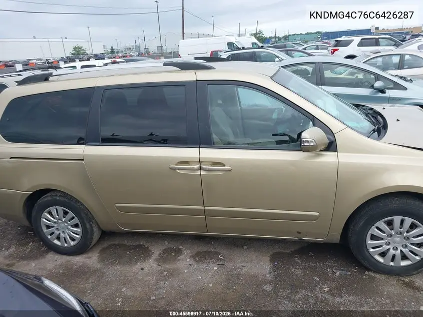 2012 Kia Sedona Lx VIN: KNDMG4C76C6426287 Lot: 45598917