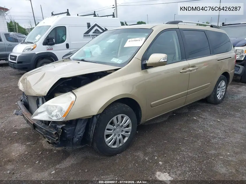 2012 Kia Sedona Lx VIN: KNDMG4C76C6426287 Lot: 45598917