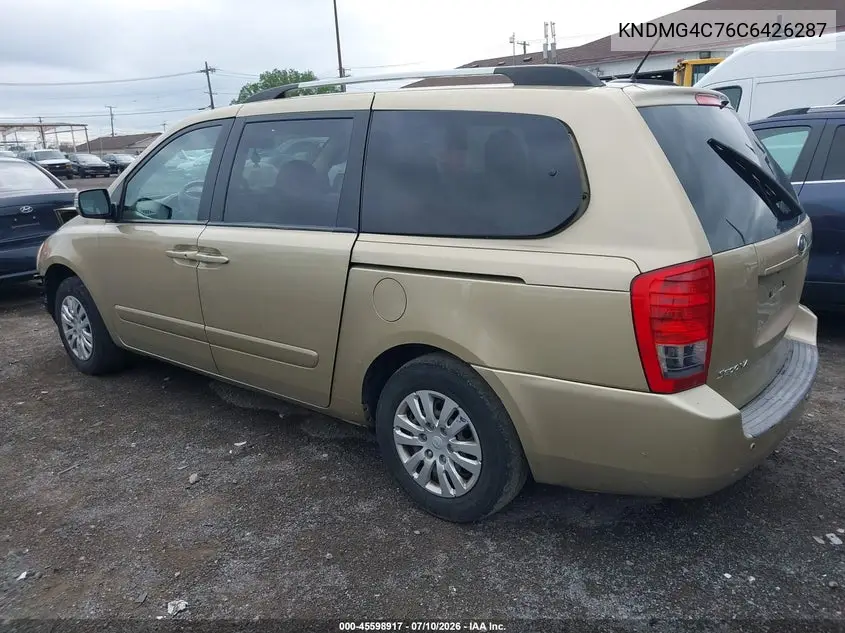 2012 Kia Sedona Lx VIN: KNDMG4C76C6426287 Lot: 45598917