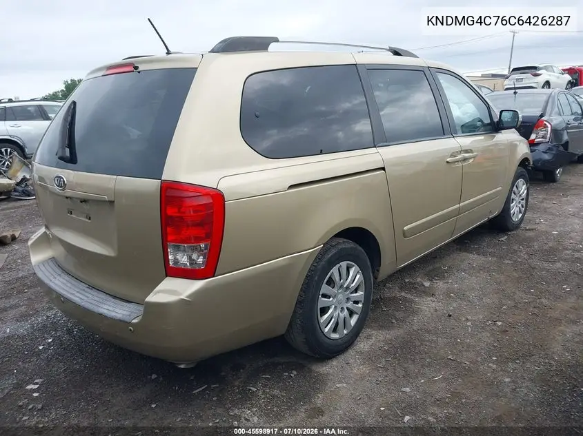 2012 Kia Sedona Lx VIN: KNDMG4C76C6426287 Lot: 45598917