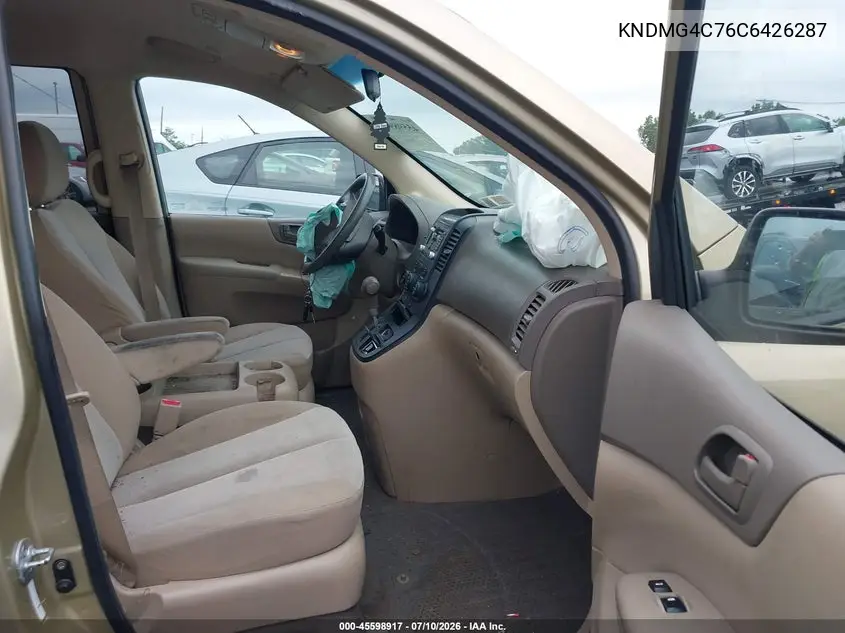 2012 Kia Sedona Lx VIN: KNDMG4C76C6426287 Lot: 45598917