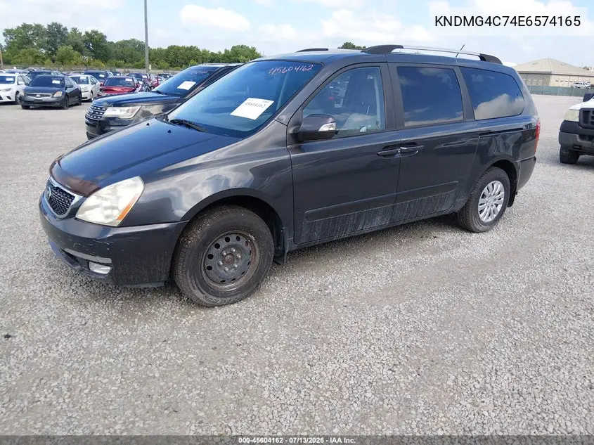 2014 Kia Sedona Lx VIN: KNDMG4C74E6574165 Lot: 45604162