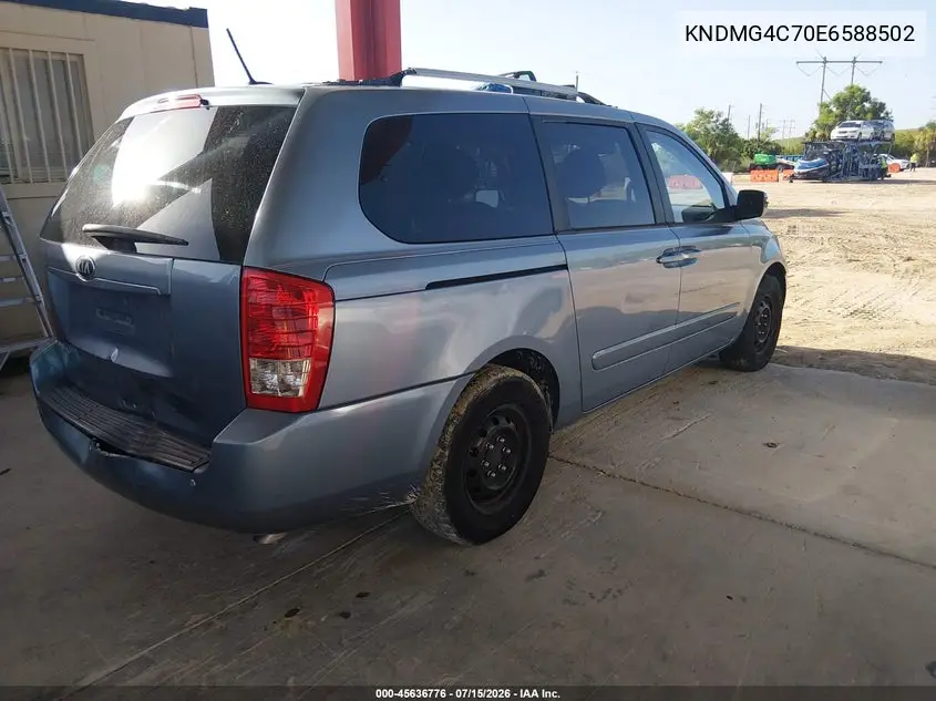 2014 Kia Sedona Lx VIN: KNDMG4C70E6588502 Lot: 45636776