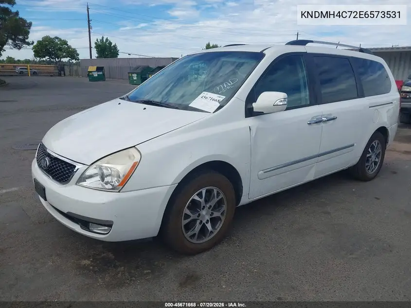 2014 Kia Sedona Ex VIN: KNDMH4C72E6573531 Lot: 45671668
