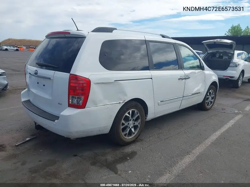 2014 Kia Sedona Ex VIN: KNDMH4C72E6573531 Lot: 45671668