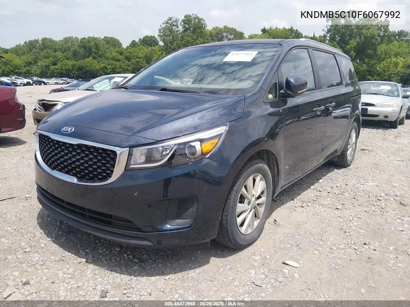 2015 Kia Sedona Lx VIN: KNDMB5C10F6067992 Lot: 45472968
