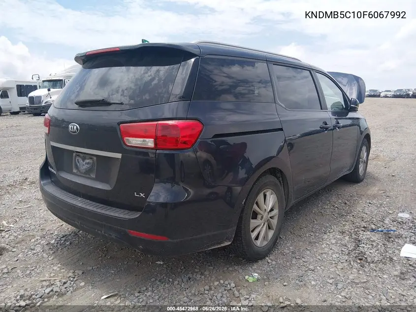 2015 Kia Sedona Lx VIN: KNDMB5C10F6067992 Lot: 45472968