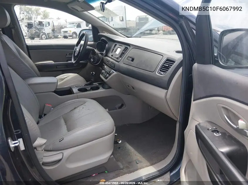 2015 Kia Sedona Lx VIN: KNDMB5C10F6067992 Lot: 45472968