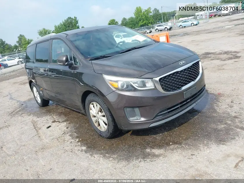 2015 Kia Sedona Lx VIN: KNDMB5C10F6038704 Lot: 45493533