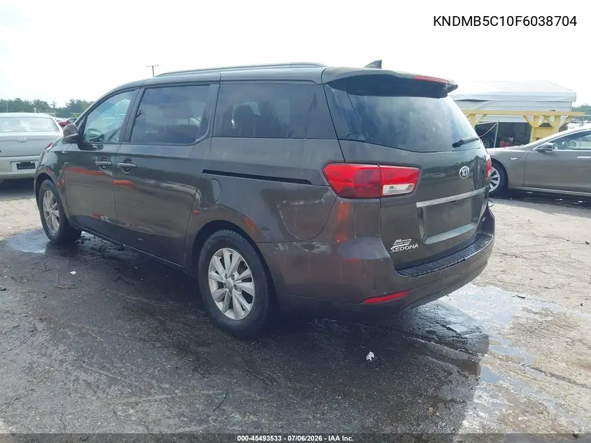 2015 Kia Sedona Lx VIN: KNDMB5C10F6038704 Lot: 45493533