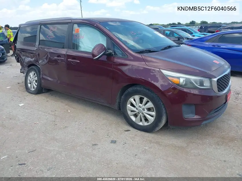 2015 Kia Sedona Lx VIN: KNDMB5C12F6040566 Lot: 45526620