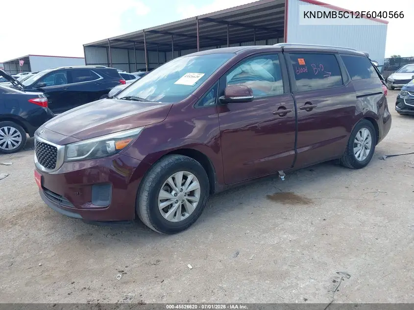 2015 Kia Sedona Lx VIN: KNDMB5C12F6040566 Lot: 45526620