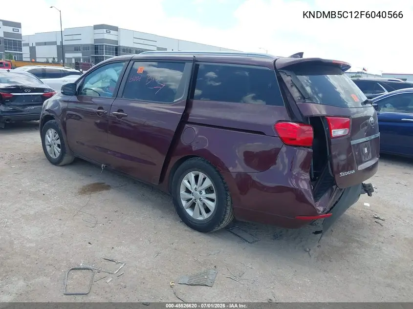 2015 Kia Sedona Lx VIN: KNDMB5C12F6040566 Lot: 45526620
