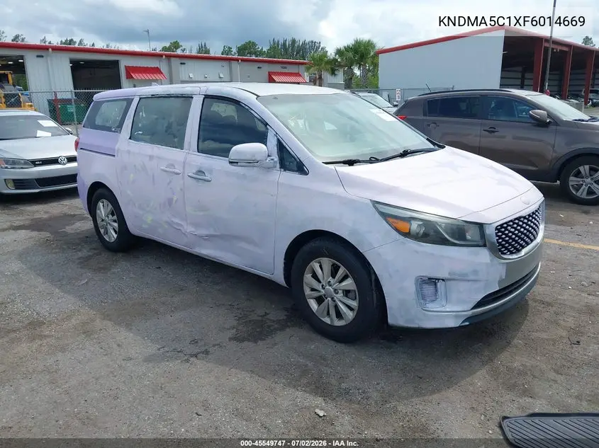 2015 Kia Sedona L VIN: KNDMA5C1XF6014669 Lot: 45549747