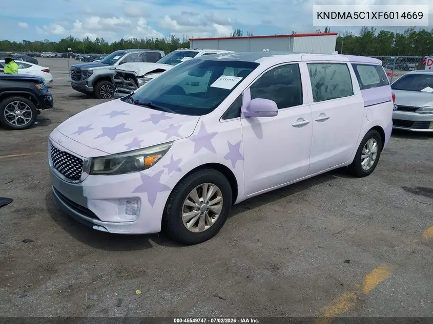 2015 Kia Sedona L VIN: KNDMA5C1XF6014669 Lot: 45549747