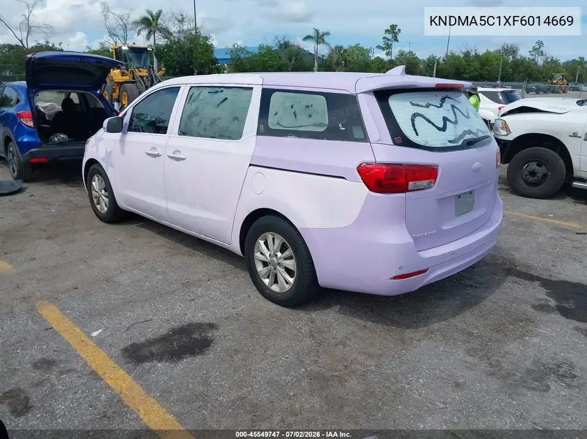 2015 Kia Sedona L VIN: KNDMA5C1XF6014669 Lot: 45549747