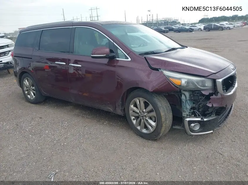 2015 Kia Sedona Sx Luxury VIN: KNDME5C13F6044505 Lot: 45569395