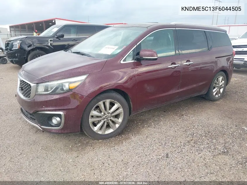 2015 Kia Sedona Sx Luxury VIN: KNDME5C13F6044505 Lot: 45569395