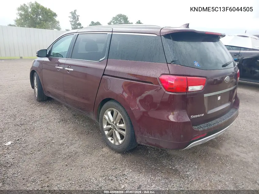 2015 Kia Sedona Sx Luxury VIN: KNDME5C13F6044505 Lot: 45569395