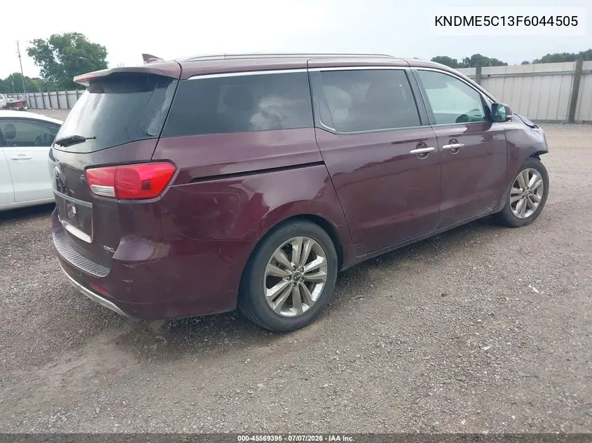 2015 Kia Sedona Sx Luxury VIN: KNDME5C13F6044505 Lot: 45569395