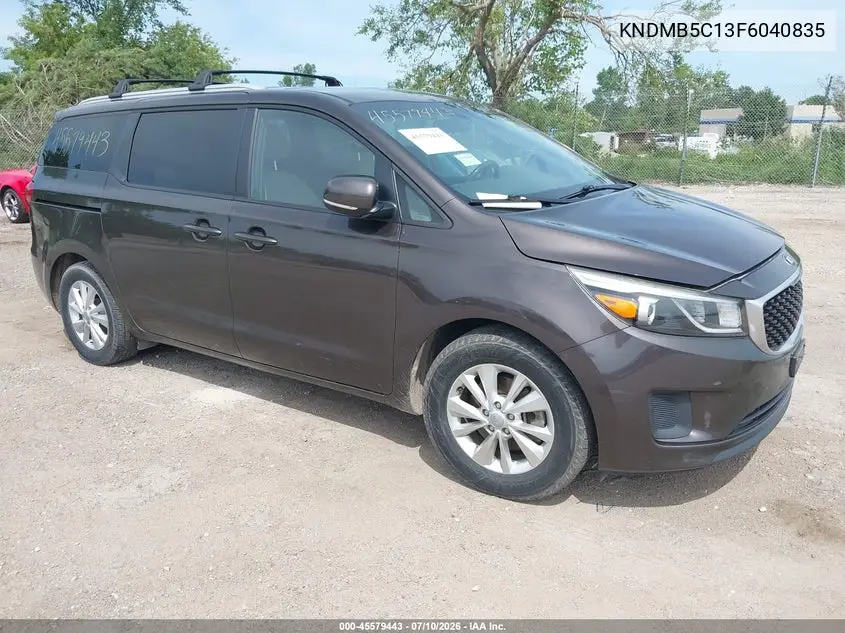 2015 Kia Sedona Lx VIN: KNDMB5C13F6040835 Lot: 45579443