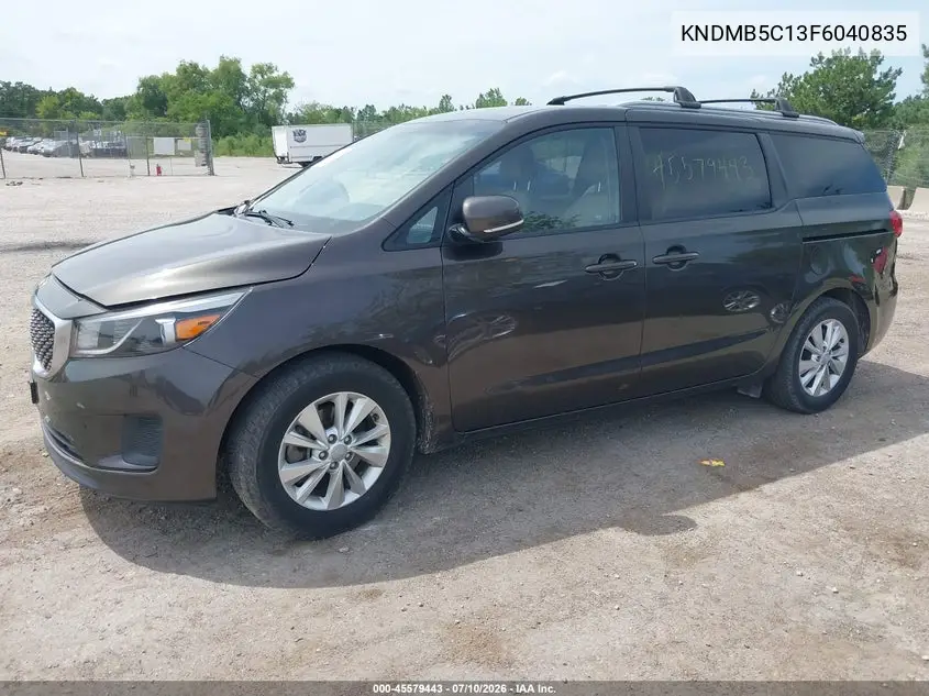 2015 Kia Sedona Lx VIN: KNDMB5C13F6040835 Lot: 45579443