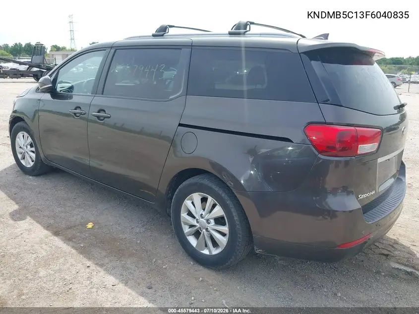 2015 Kia Sedona Lx VIN: KNDMB5C13F6040835 Lot: 45579443