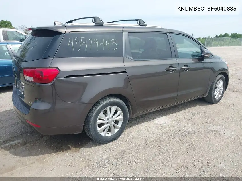 2015 Kia Sedona Lx VIN: KNDMB5C13F6040835 Lot: 45579443