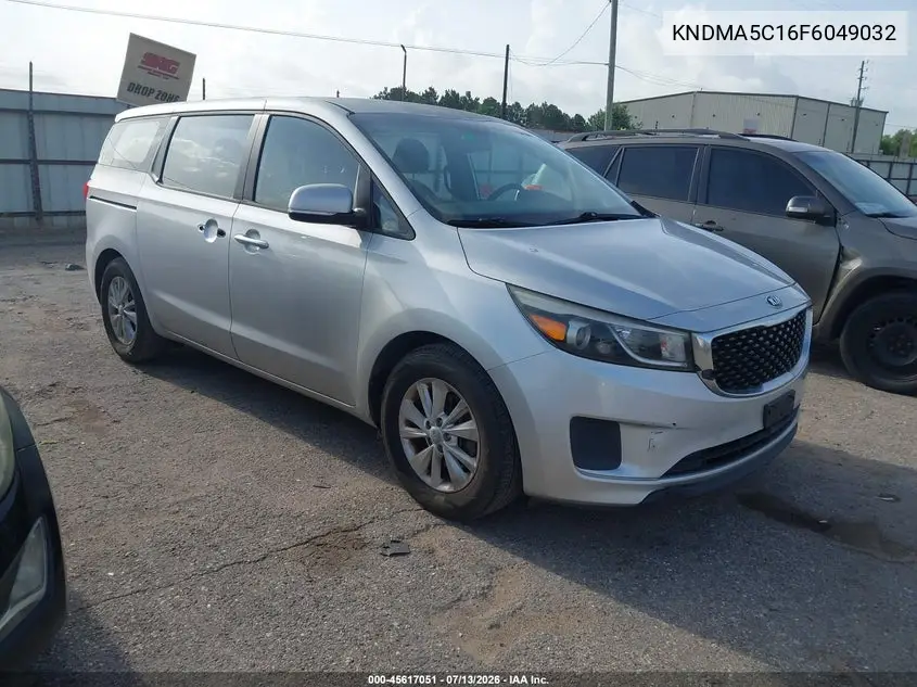 2015 Kia Sedona L VIN: KNDMA5C16F6049032 Lot: 45617051