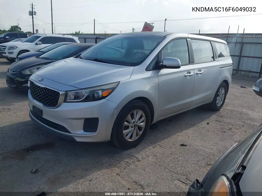 2015 Kia Sedona L VIN: KNDMA5C16F6049032 Lot: 45617051