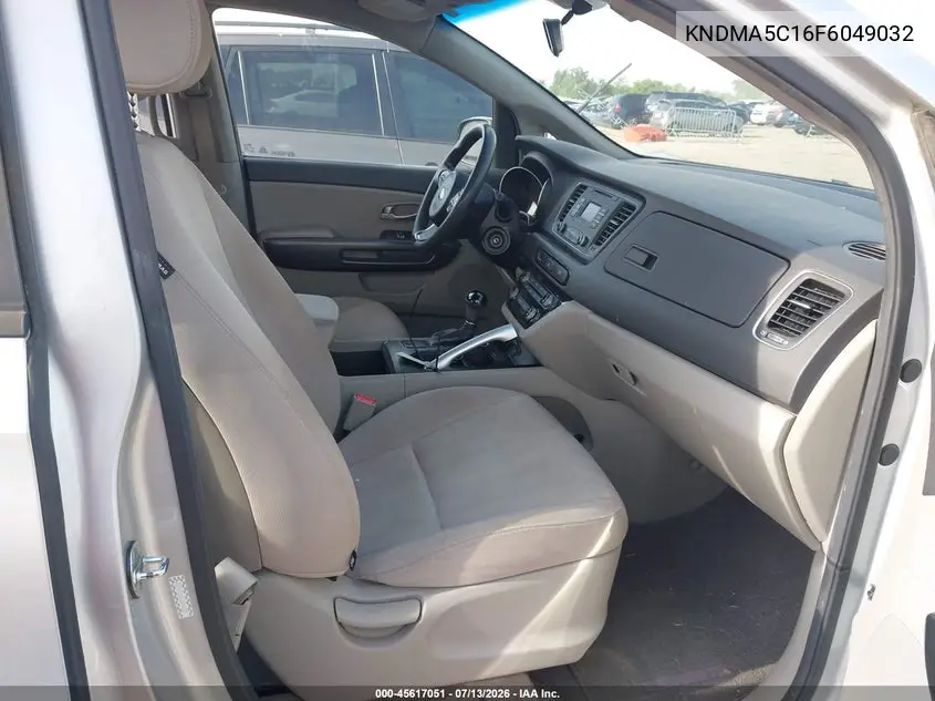 2015 Kia Sedona L VIN: KNDMA5C16F6049032 Lot: 45617051