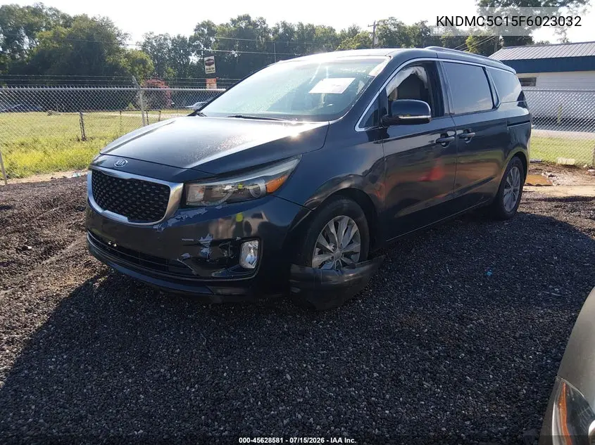 2015 Kia Sedona Ex VIN: KNDMC5C15F6023032 Lot: 45628581