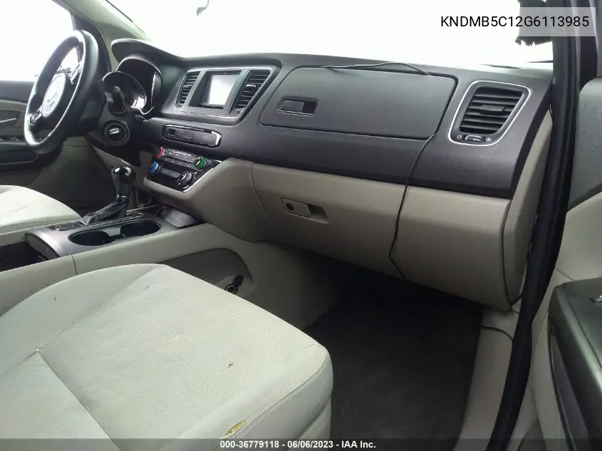 KNDMB5C12G6113985 2016 Kia Sedona Lx