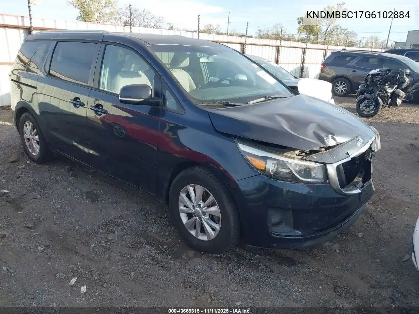KNDMB5C17G6102884 2016 Kia Sedona Lx