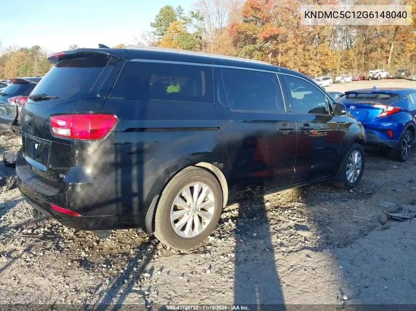 KNDMC5C12G6148040 2016 Kia Sedona Ex