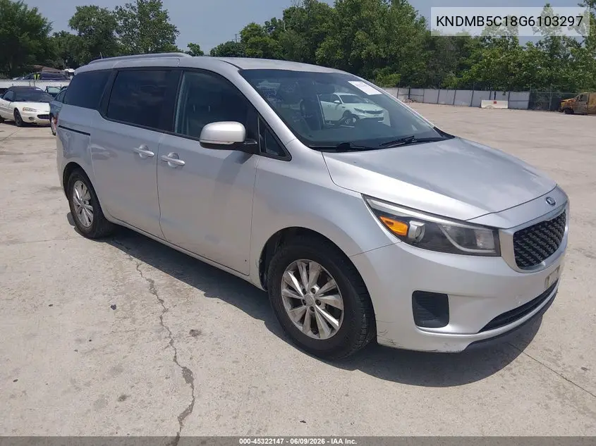 2016 Kia Sedona Lx VIN: KNDMB5C18G6103297 Lot: 45322147