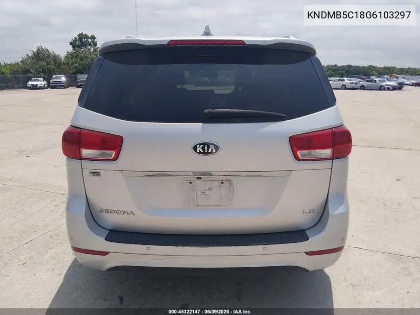 2016 Kia Sedona Lx VIN: KNDMB5C18G6103297 Lot: 45322147