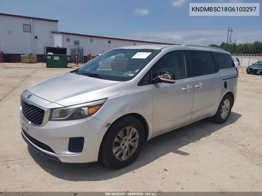 2016 Kia Sedona Lx VIN: KNDMB5C18G6103297 Lot: 45322147