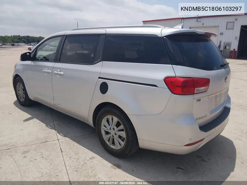 2016 Kia Sedona Lx VIN: KNDMB5C18G6103297 Lot: 45322147