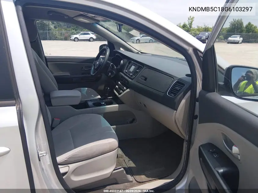 2016 Kia Sedona Lx VIN: KNDMB5C18G6103297 Lot: 45322147