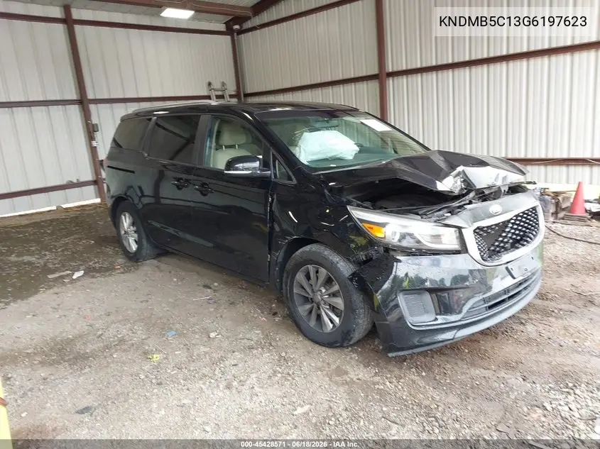 2016 Kia Sedona Lx VIN: KNDMB5C13G6197623 Lot: 45428571