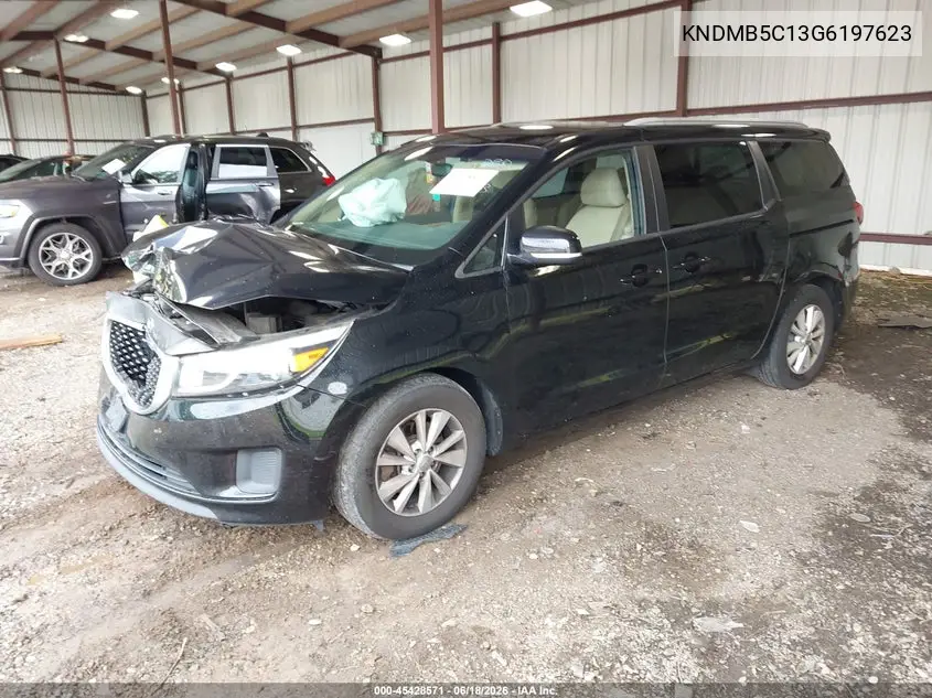 2016 Kia Sedona Lx VIN: KNDMB5C13G6197623 Lot: 45428571