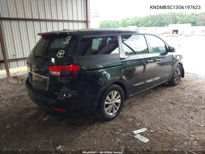 2016 Kia Sedona Lx VIN: KNDMB5C13G6197623 Lot: 45428571