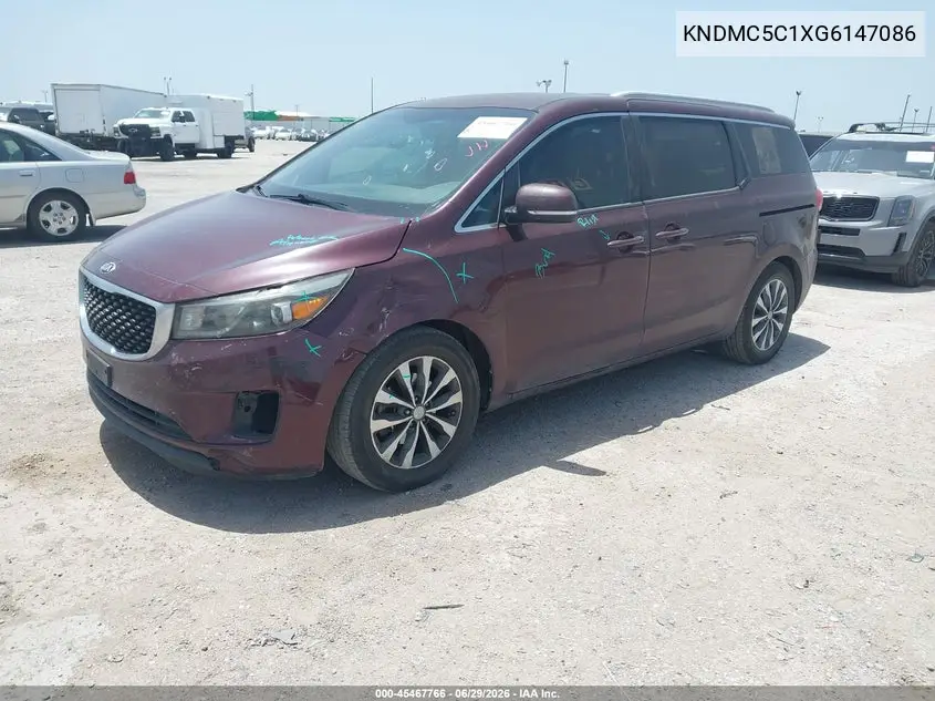 2016 Kia Sedona Sx VIN: KNDMC5C1XG6147086 Lot: 45467766