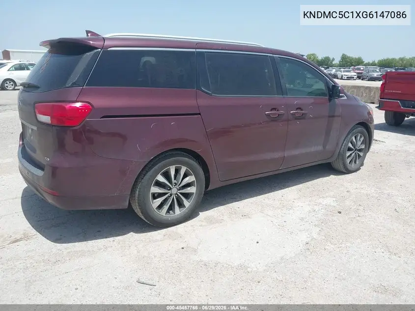 2016 Kia Sedona Sx VIN: KNDMC5C1XG6147086 Lot: 45467766