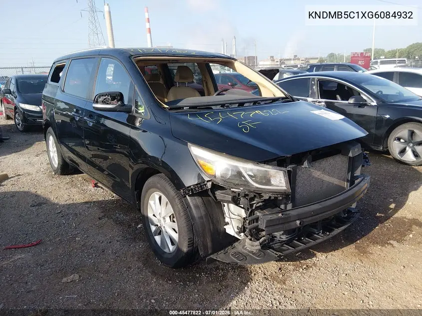 2016 Kia Sedona Lx VIN: KNDMB5C1XG6084932 Lot: 45477822