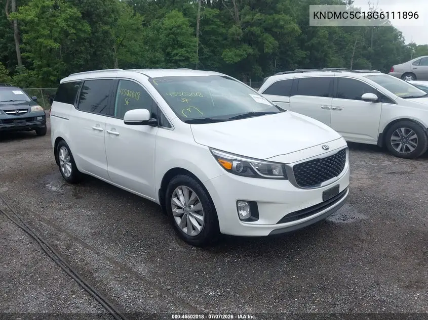 2016 Kia Sedona Ex VIN: KNDMC5C18G6111896 Lot: 45502018