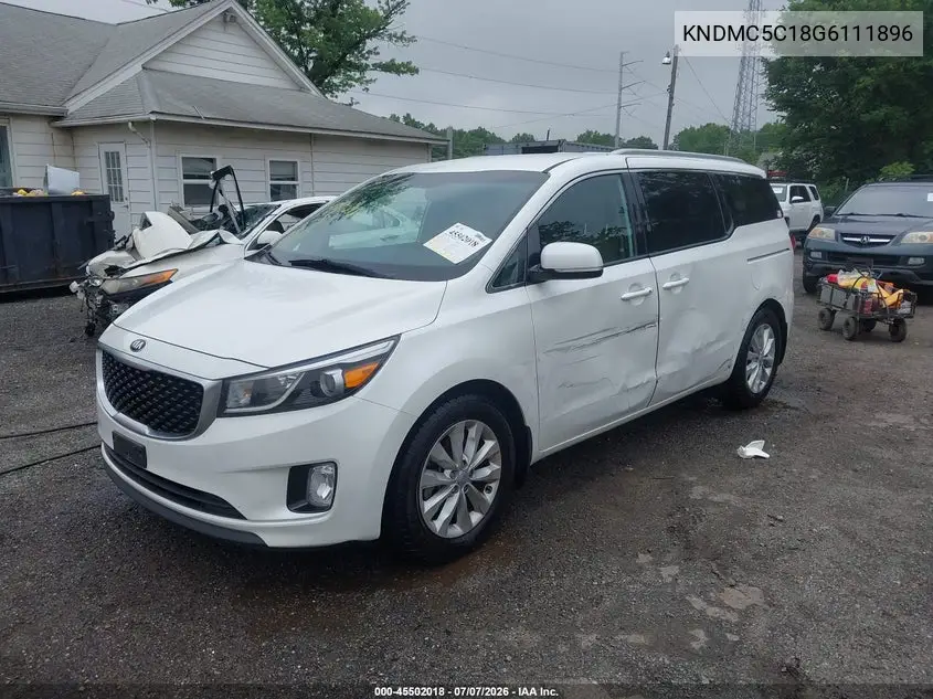 2016 Kia Sedona Ex VIN: KNDMC5C18G6111896 Lot: 45502018