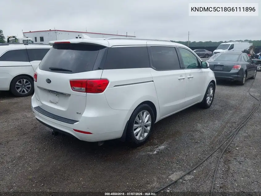 2016 Kia Sedona Ex VIN: KNDMC5C18G6111896 Lot: 45502018
