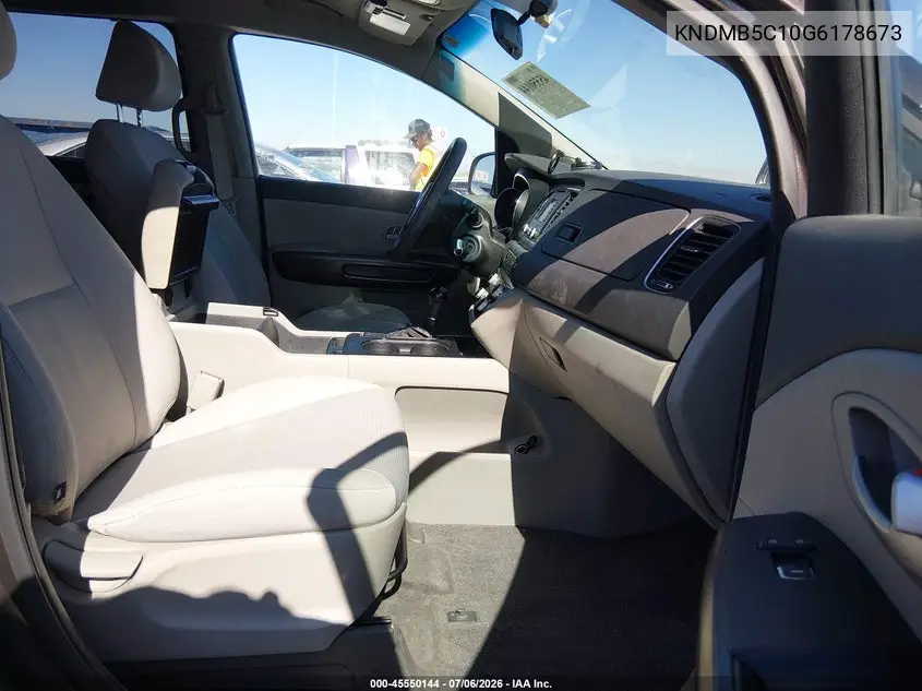 2016 Kia Sedona Lx VIN: KNDMB5C10G6178673 Lot: 45550144